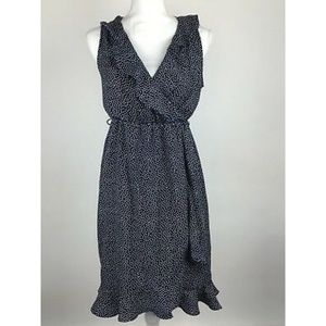 Motherhood Maternity Polka Dot Ruffle Wrap Dress